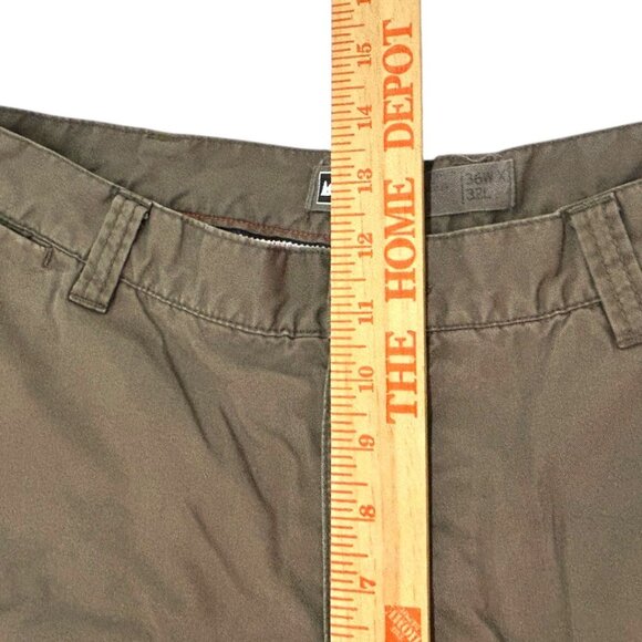 REI Brown Pants - Pockets Lined Outdoor Hiking Utility Workwear - Men's 36 X 32 - Picture 4 of 8
